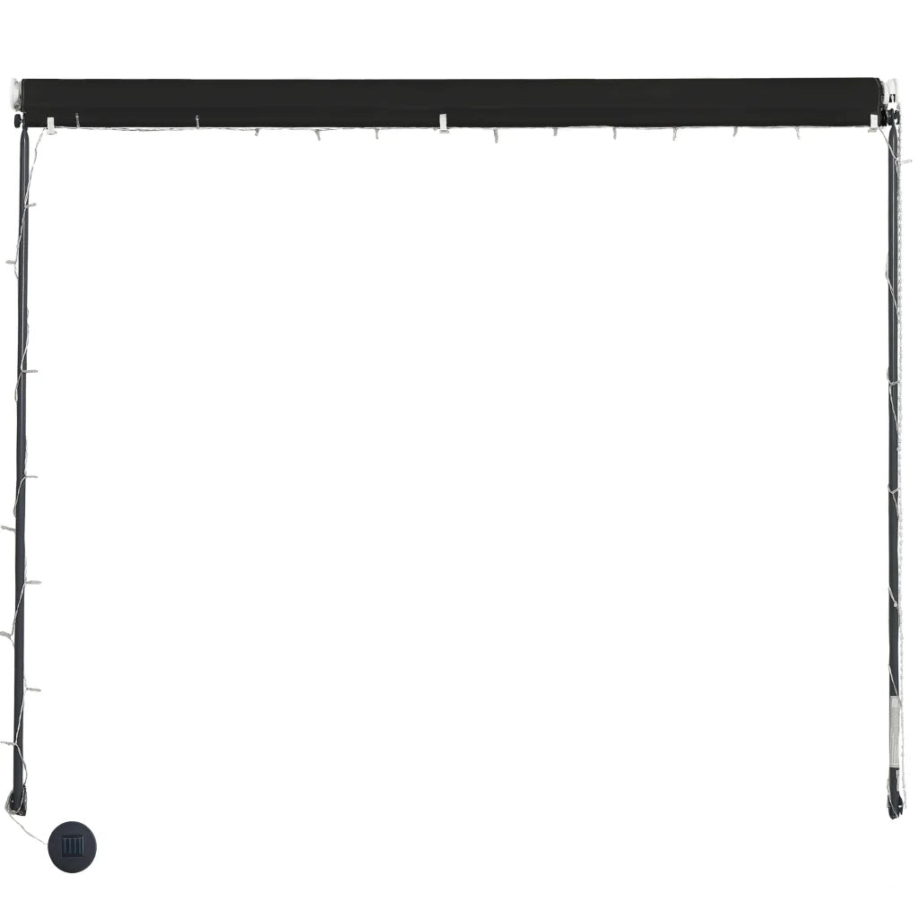 Tenda da Sole Retrattile con LED 300x150 cm Antracite 145918