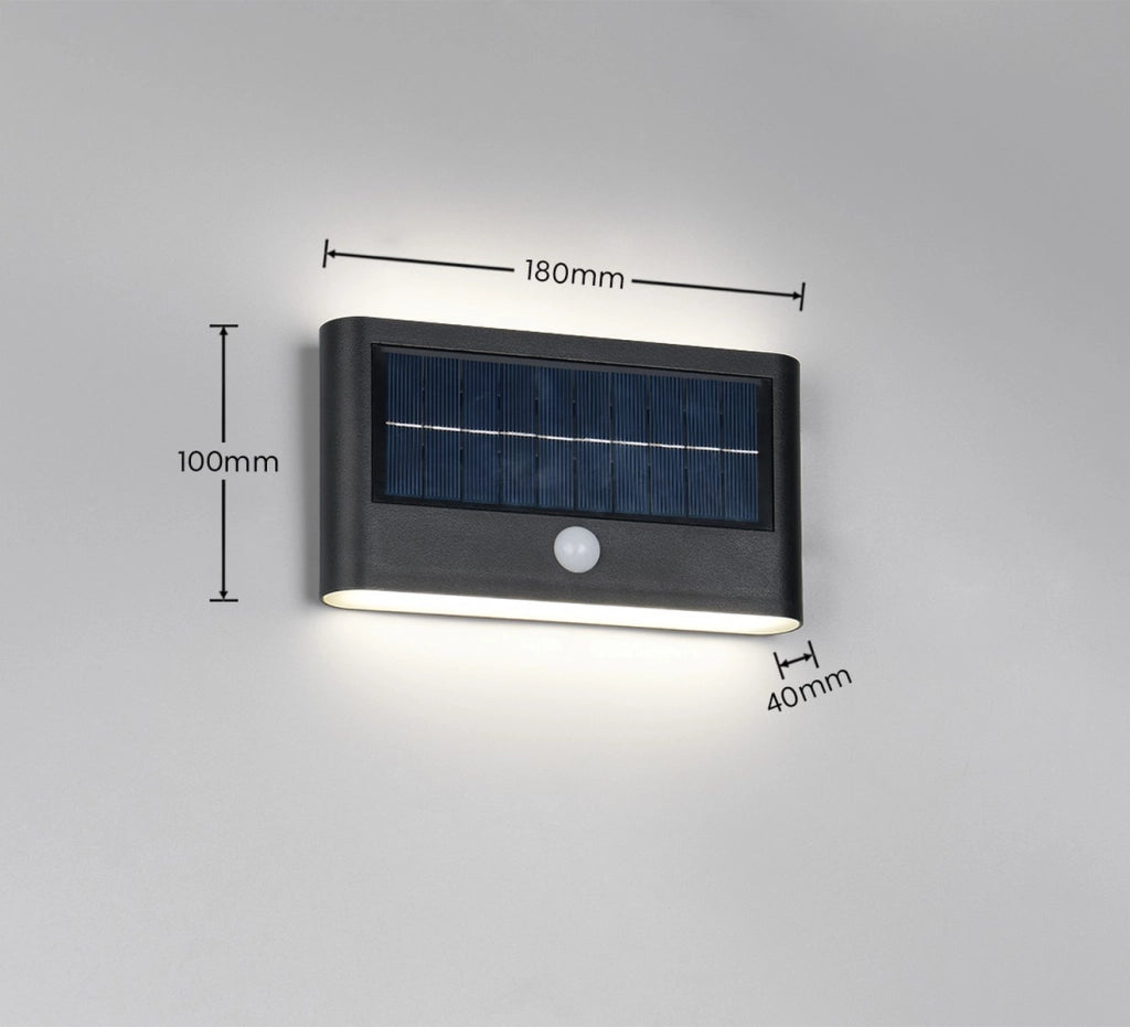 Applique da esterno solare LED nera RAMOS RL