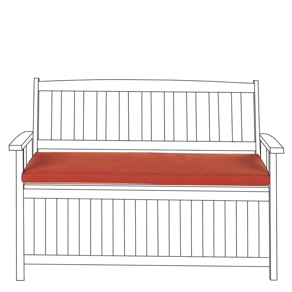 Cuscino da Esterno per Panchina 108 cm Impermeabile Color Terracotta