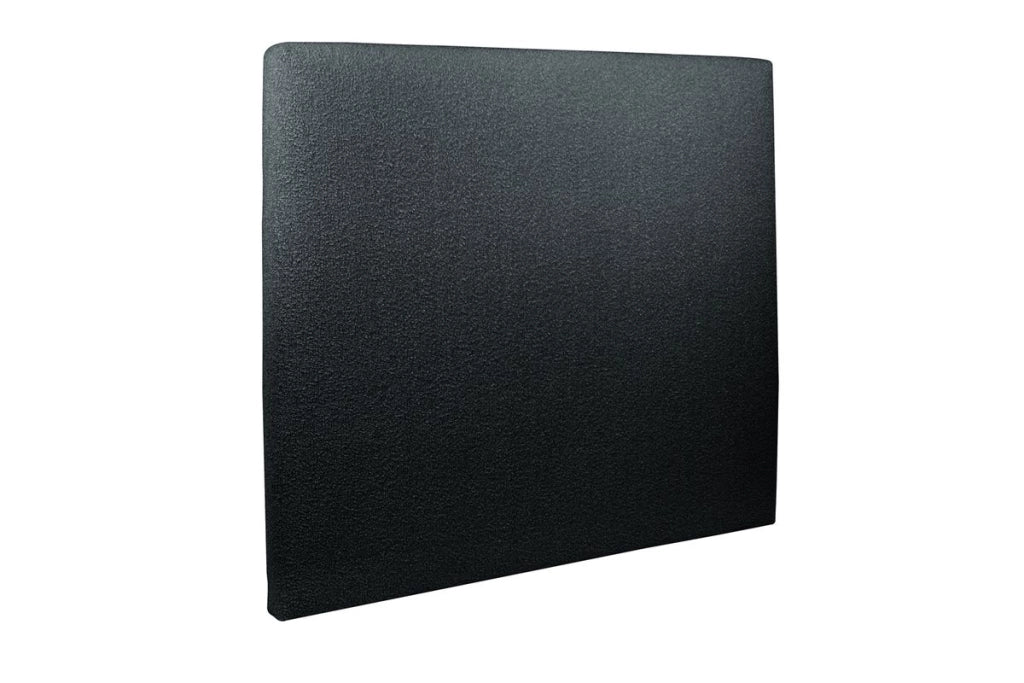 Testiera in tessuto bouclé nero liscio L140 cm