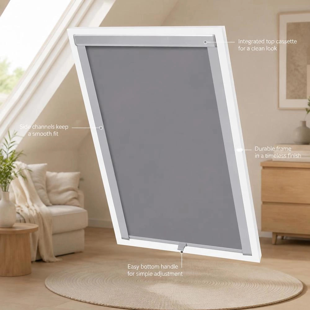 Blackout Roller Blind Grey SK08