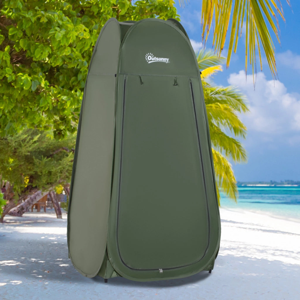 Tenda da doccia pop-up con protezione UV ¨C zephmum ¨C Verde 100x100x185 cm