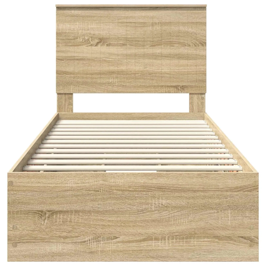 Struttura del letto con cassetto Rovere Sonoma 90 x 200 cm 3411154