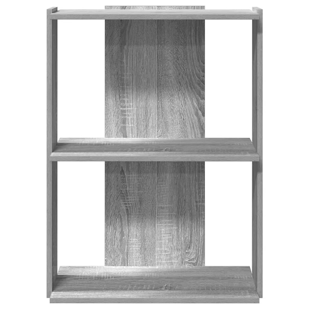 Libreria a 3 Ripiani Grigio Sonoma 60x30x80cm Legno Multistrato 860261