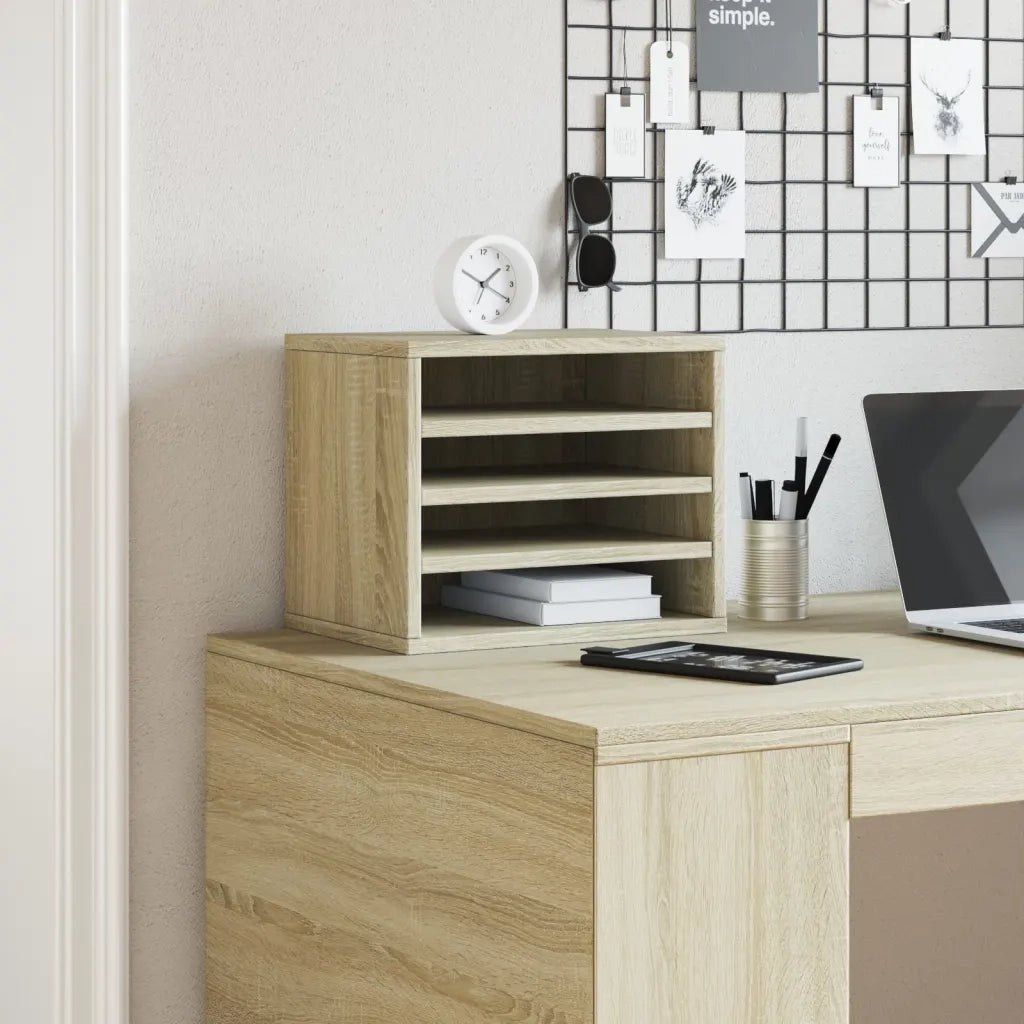 Organizer Scrivania Rovere Sonoma 36x26x29,5 Legno Multistrato CFW3957863