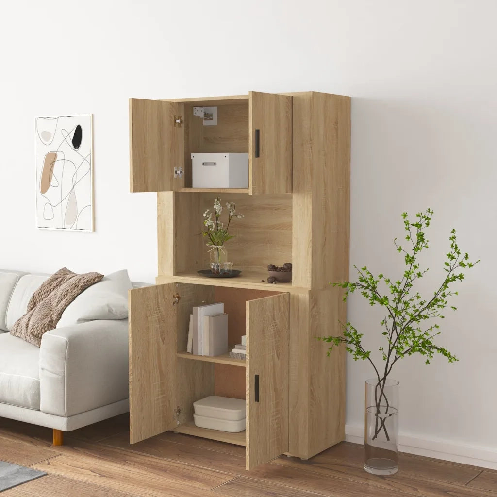 Credenza | Madia | Buffet da pranzo | Armadio da pranzo Rovere Sonoma in Legno Multistrato