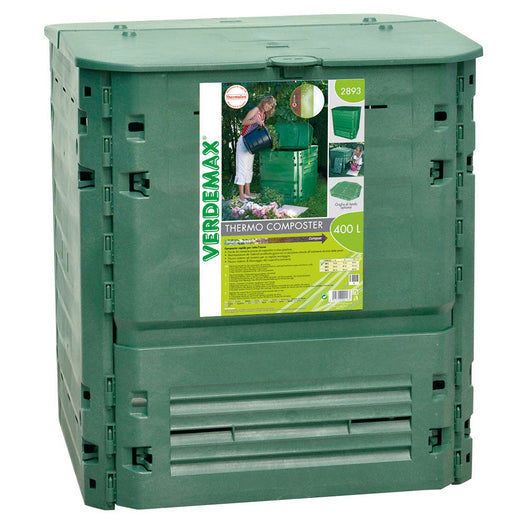 Compostiera da Giardino 600L 80x80xH104cm Rama Thermo-King Verde