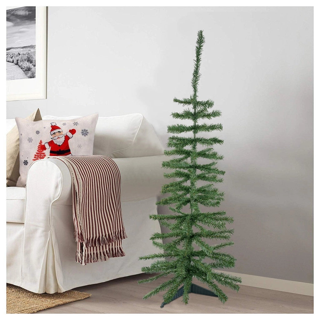 Albero di Natale 100H cm Rami Pieghevoli in PVC Abete Artificiale