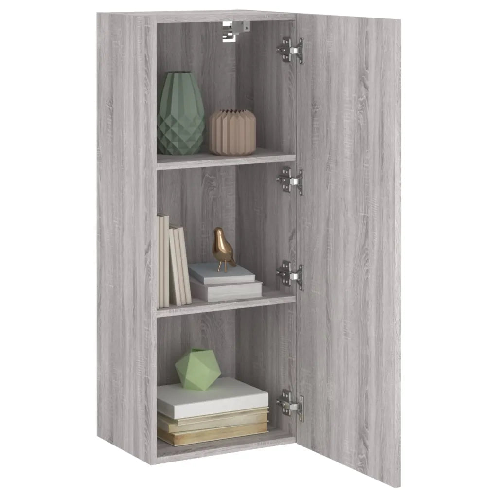 Mobile TV Parete-Credenza per TV sospesa-Console TV  Grigio Sonoma 40,5x30x102 cm Legno Multistrato