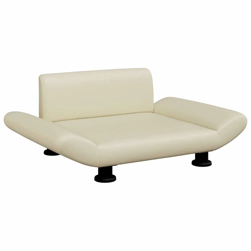 Divano letto per cani comodo 70 x 45 x 28 cm crema similpelle 02_0042807
