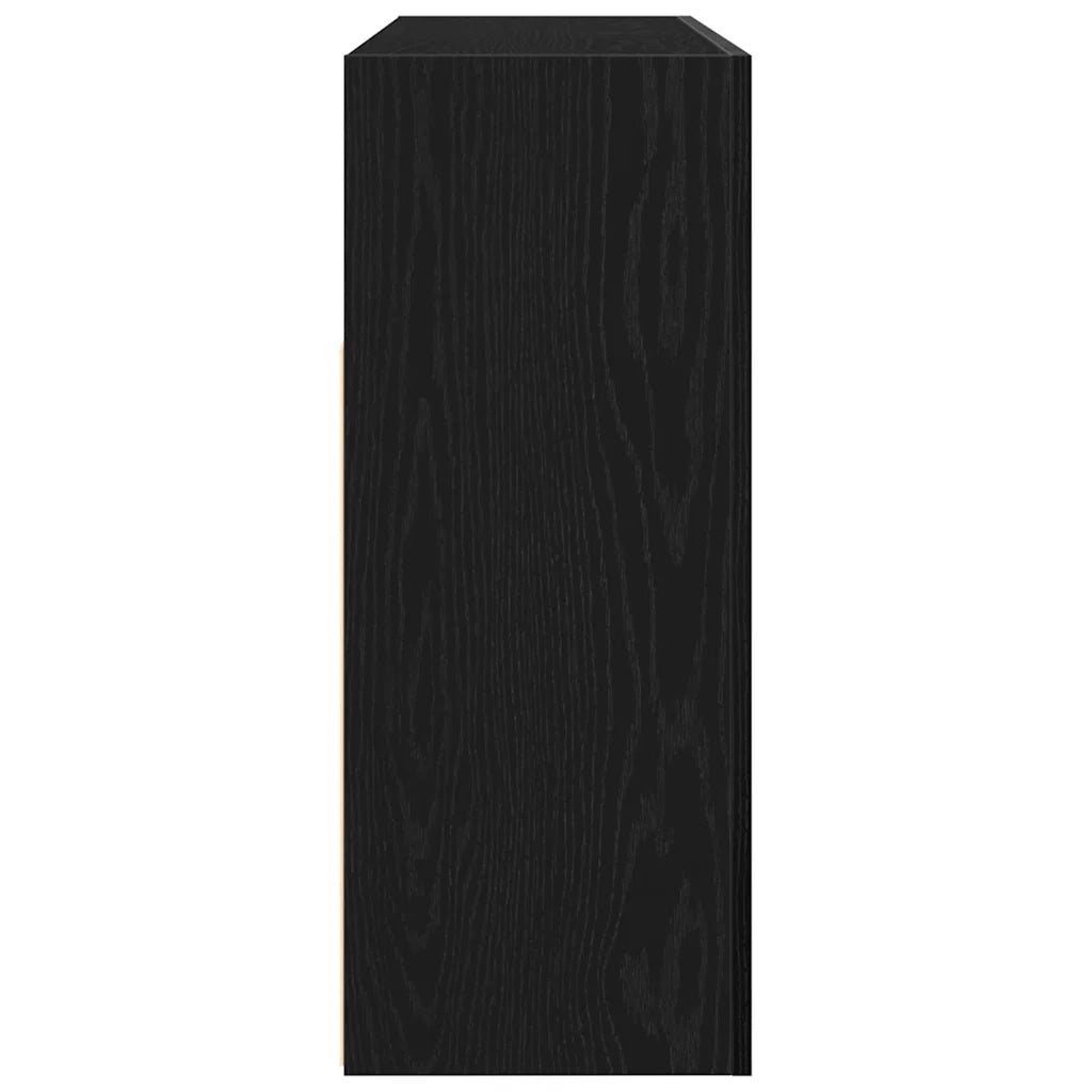 Credenza-Buffet-Armadio da cucina Rovere Nero 116 x 30 x 75 cm Legno multistrato