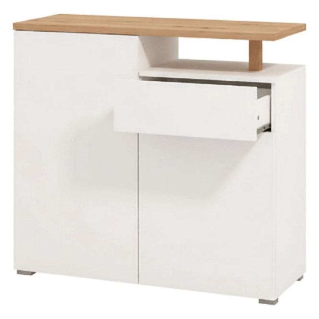 Madia Levate, Credenza un Cassetto, 102.5x40x94h cm Bianco