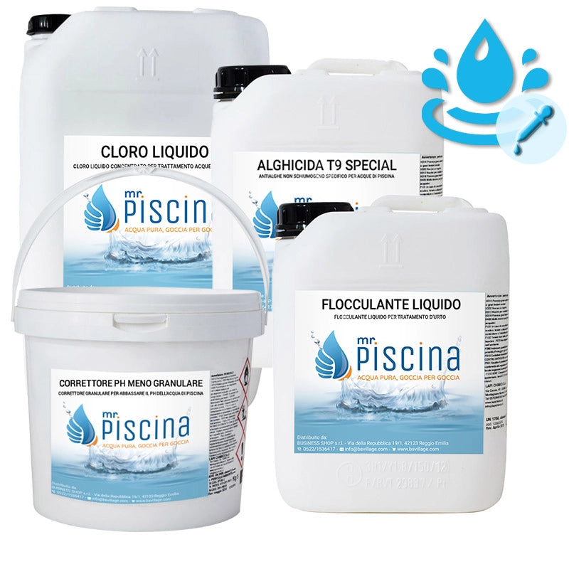 Kit Cloro Control Per Mantenimento Acqua Piscina - Da 55 A 100 Mc