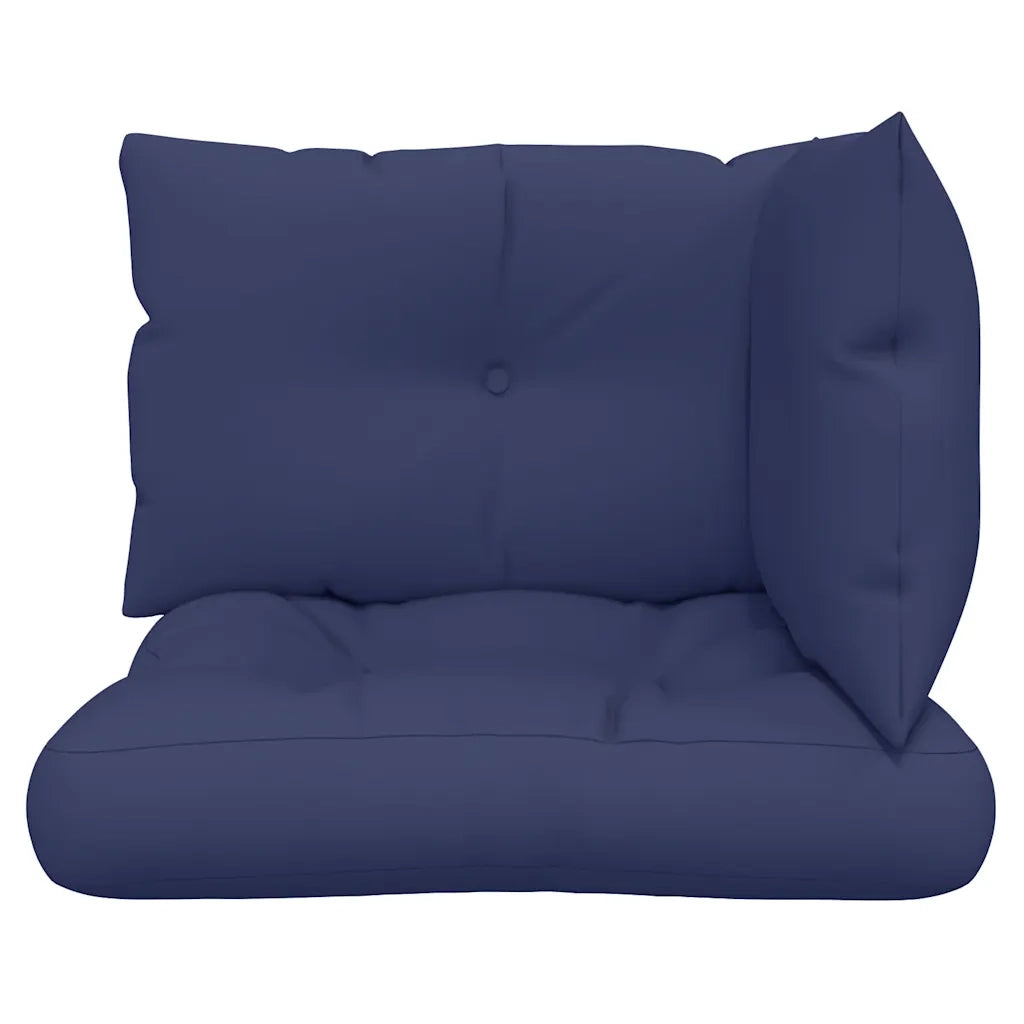 vidaXL Cuscini per Pallet 3 pz Blu Marino in Tessuto Oxford