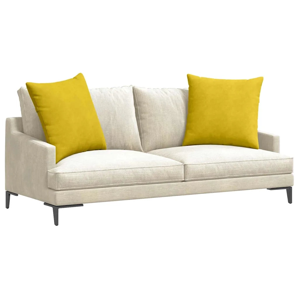 Cuscini da Divano 2 pcs Giallo 60 x 60 cm Tessuto in Cords