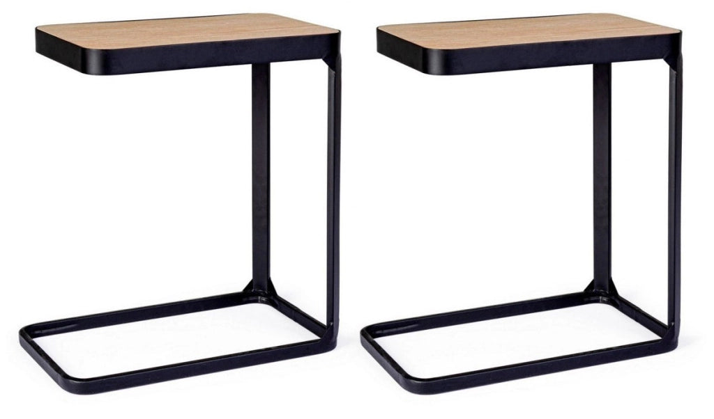 Set 2 Tavolini 50x30x55 cm Everitt in Legno