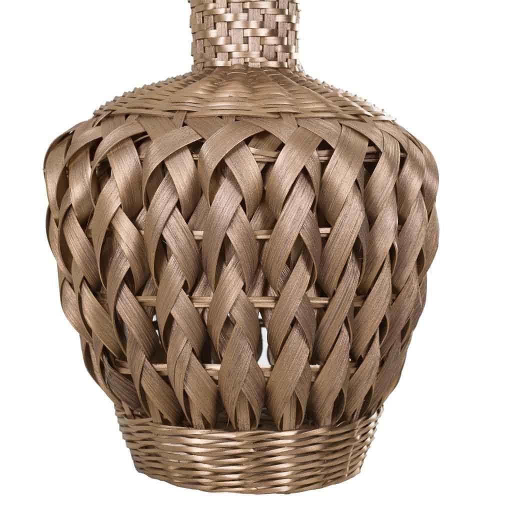 Vaso in bambù laccato dorato 15x26x36h