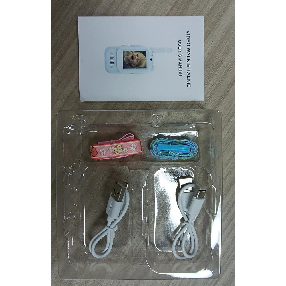 Trade Shop - Walkie Talkie Per Bambini Video Chat Con Schermo Radio Giocattolo Ricaricabili Cambia Voce -