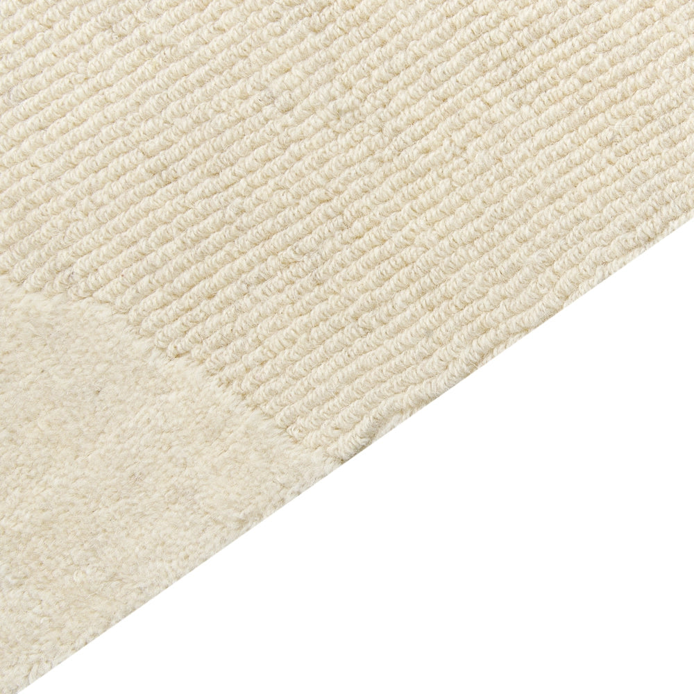 Tappeto in lana con motivi astratti a pelo basso beige 300 x 400 cm soggiorno camera da letto