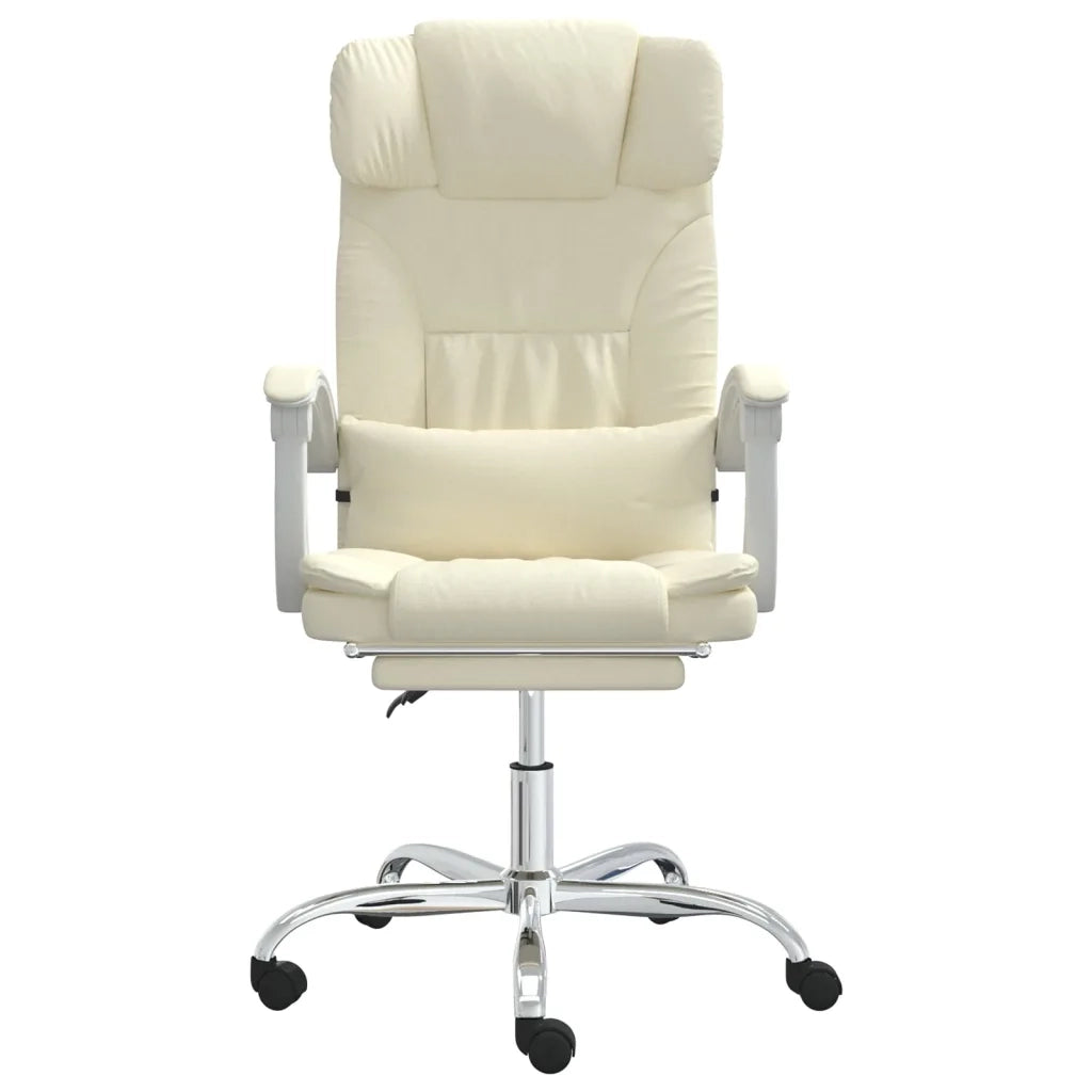 Poltrona da Ufficio Reclinabile Crema in Similpelle cod mxl 18714