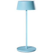 Lampada da tavolo wireless blu in metallo da interno ed esterno con porta USB C ricaricabile