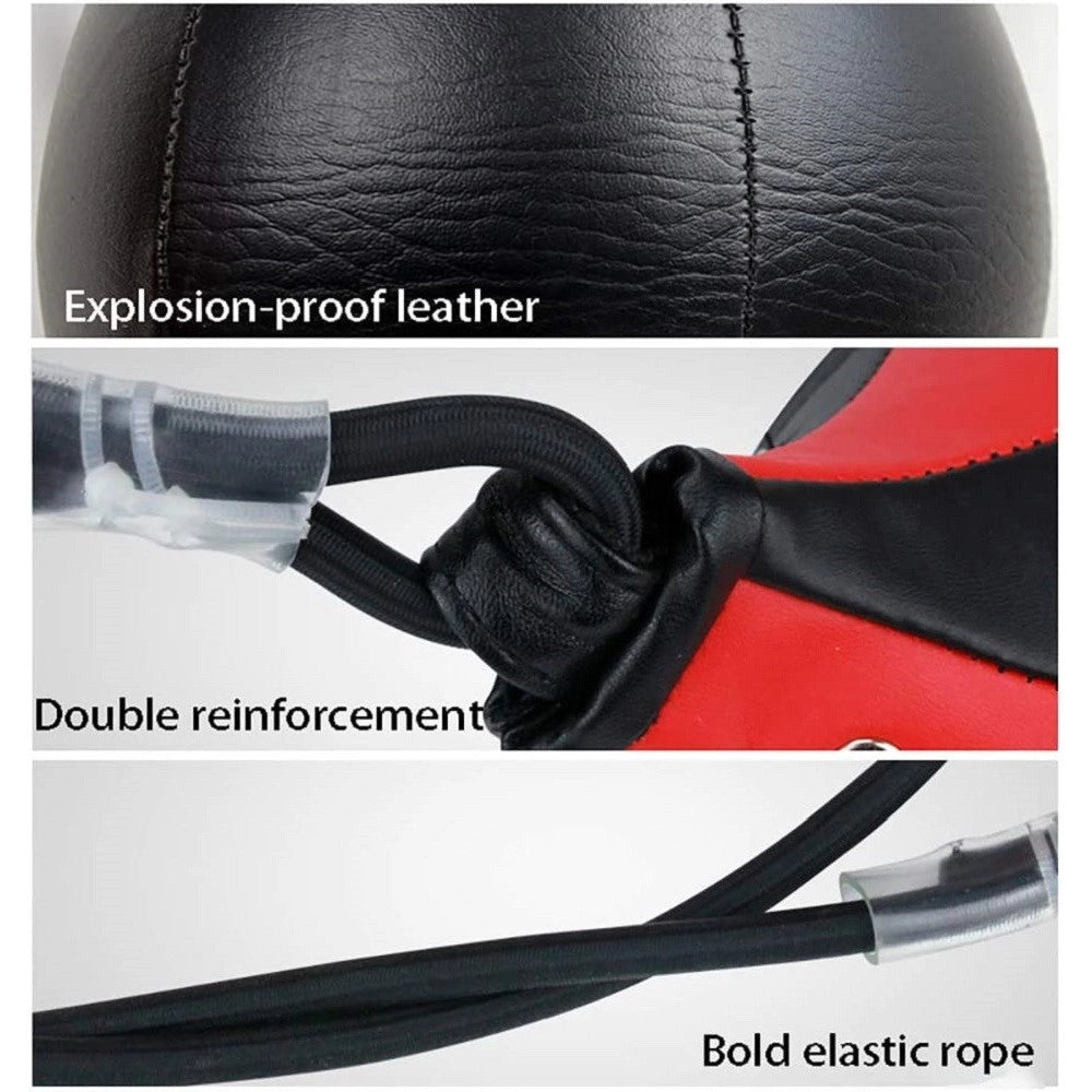 Trade Shop - Sacco Da Boxe Borsa A Sfera A Doppia Estremità In Pu Punch Sport Fitness Adulti -