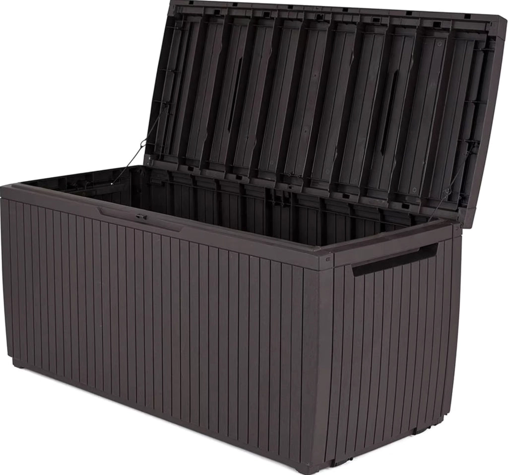 Baule Cassapanca da Esterno 123x57x54 cm in Resina Keter Springwood Marrone