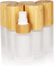 Set di 6 fiale di crema cosmetica con emulsione lavabile, contenitore in vetro opaco con pompa per lotion, per articoli da toeletta, riutilizzabile, da viaggio - 30ml.