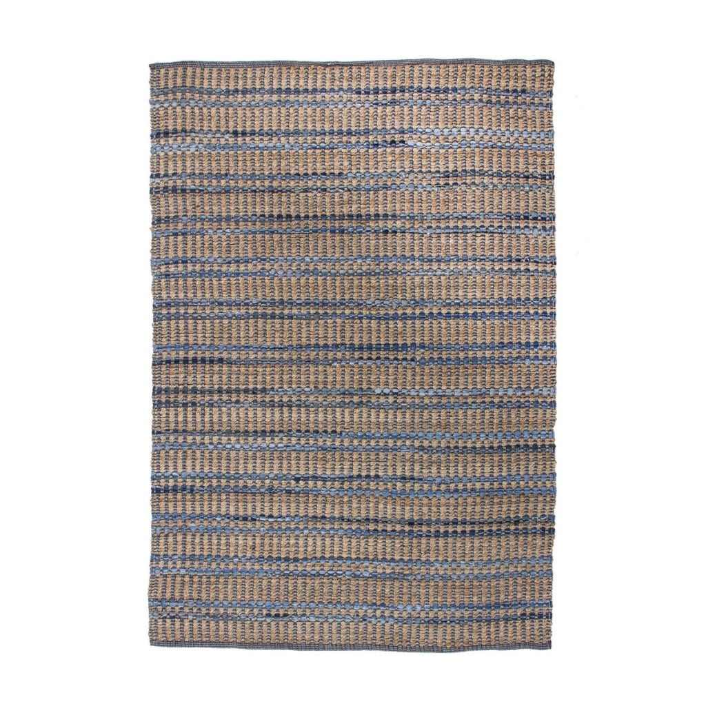 Tappeto Sienna in Juta e Cotone Blu 120x170 cm