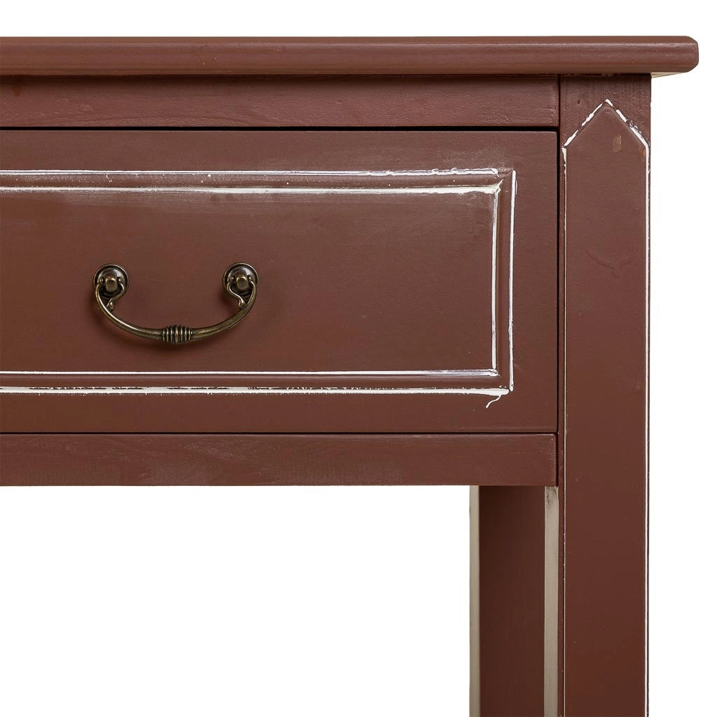 Mobile da ingresso in legno marrone 112x38x82h