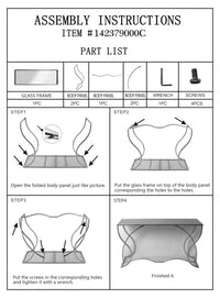 Console Sunshine 130x40x75 cm in Ferro e Specchio Oro e Nero