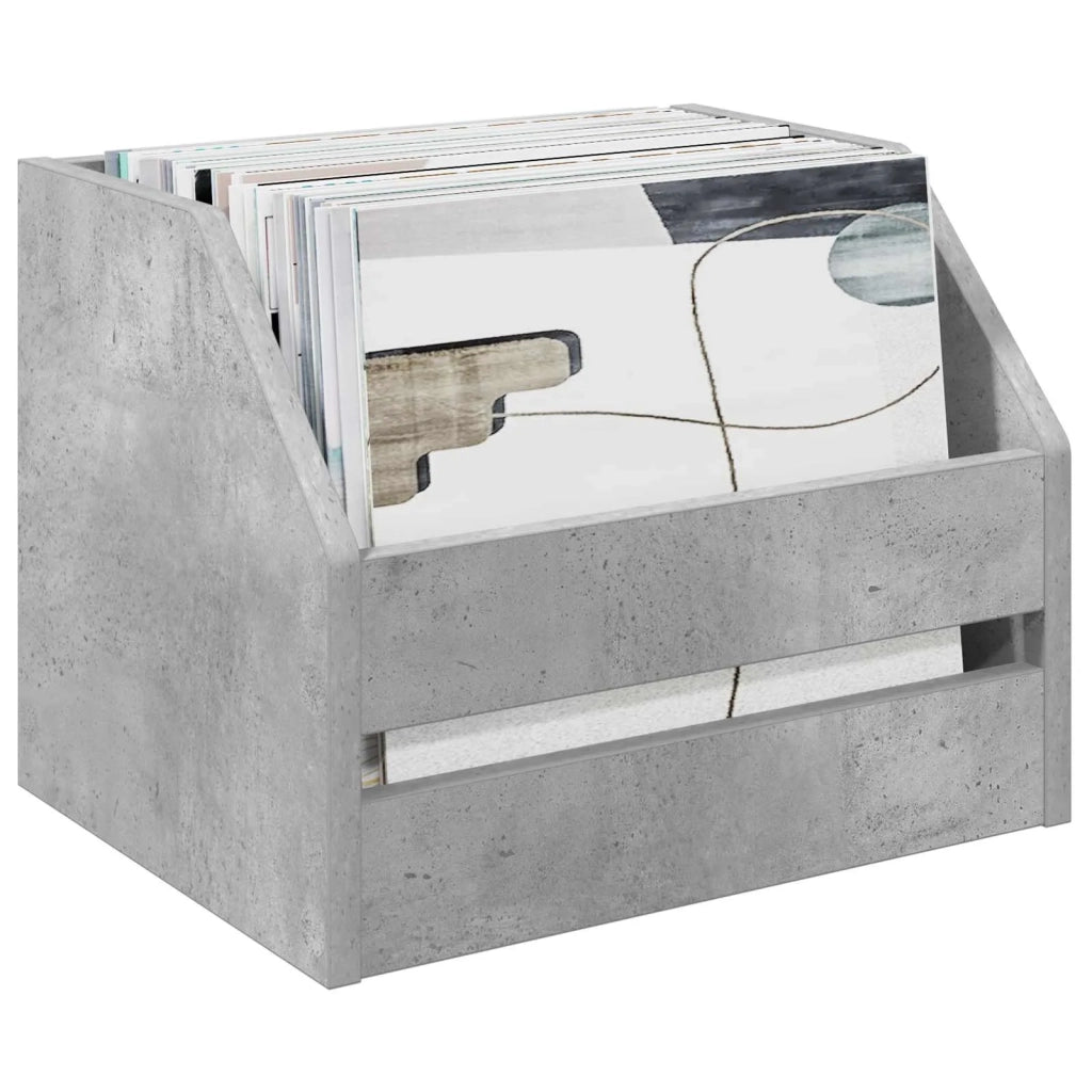Scatola per album in vinile Grigio Cemento 38 x 30 x 29 cm 8012816