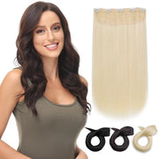 Estensioni capelline unico pezzo 40 cm - Clip-in - Sintetico - Stileto - 5 Clip - Capelli folti con volume