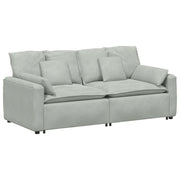 Divano Modulare con Cuscini Grigio Chiaro CFW1043759
