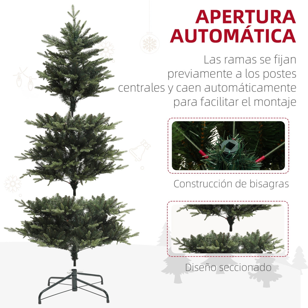 Albero di Natale Artificiale 180 cm con Luci LED ¨C zephmum ¨C Verde