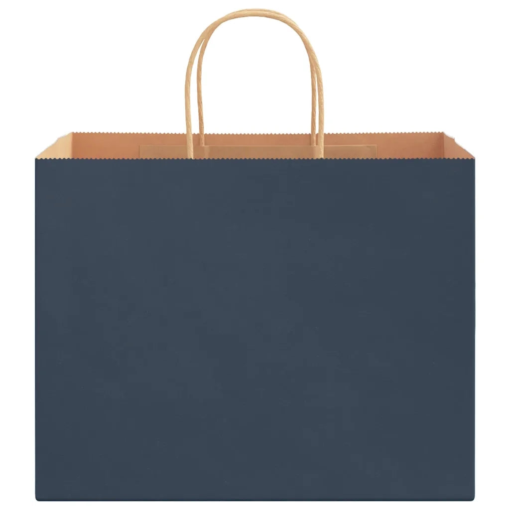 Sacchetti di Carta 250 pz con Manici Blu 32x22x24 cm 4101707