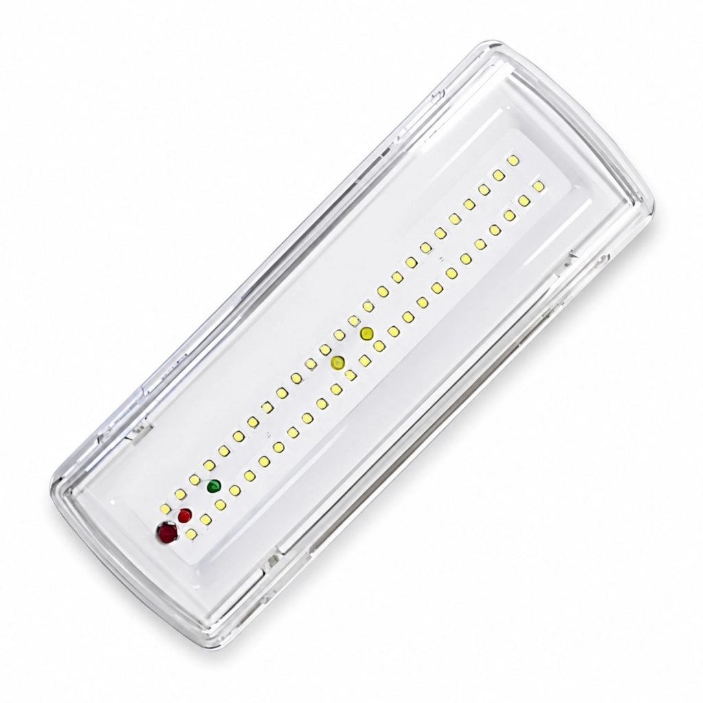 Lampada di Emergenza LED, 3,5W 400lm 6500K, SE Solo Emergenza, Autonomia 3 Ore, IP65, Montaggio Parete o Soffitto, Batteria Ricaricabile al Litio 7,4V 1,5Ah, 270x100x54mm