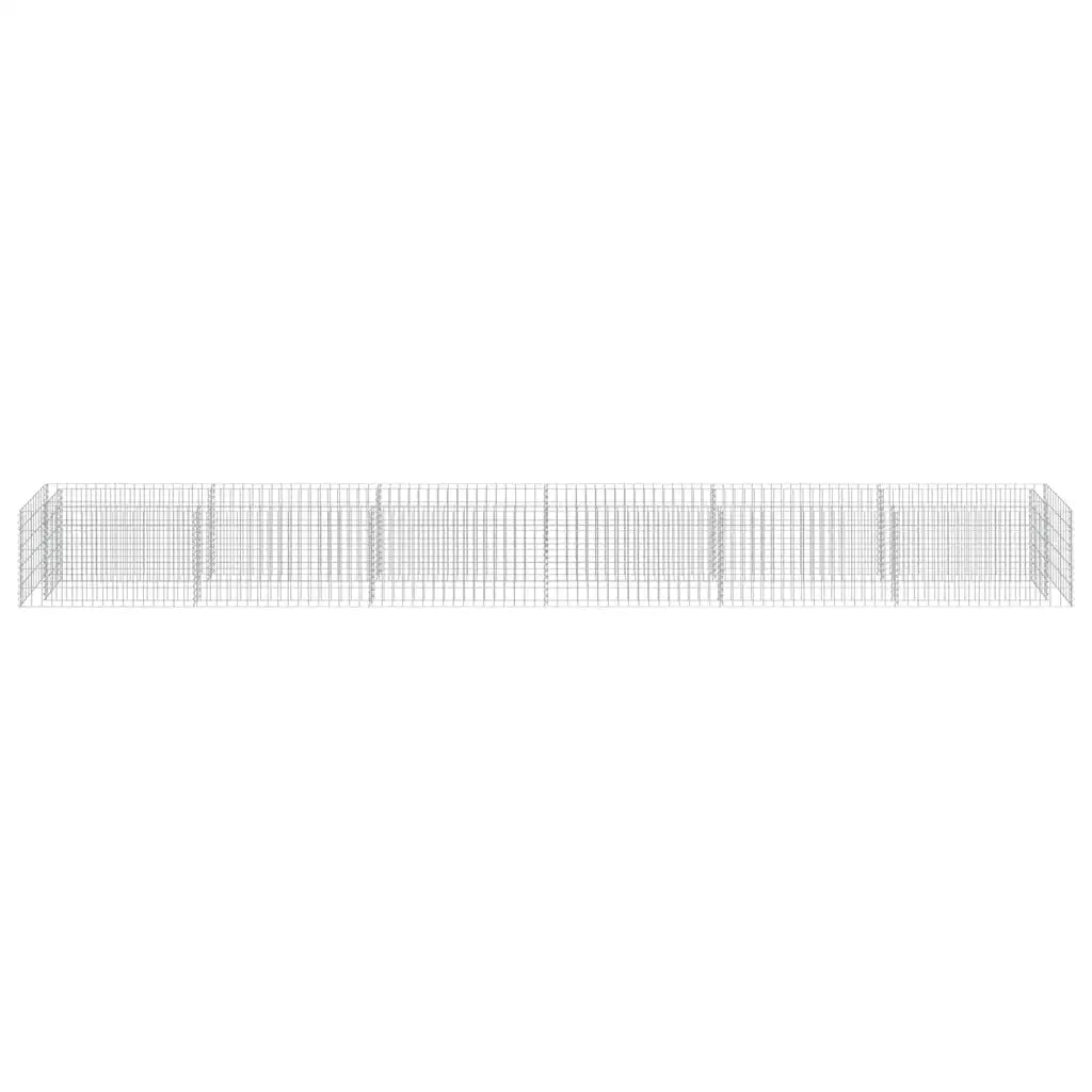 Gabbione Letto Rialzato in Acciaio Zincato 540x50x50 cm 143567