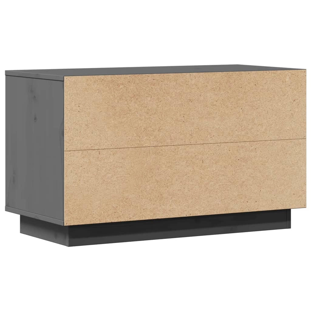 Mobile TV multimediale scaffale TV credenza TV sala da pranzo soggiorno camera da letto 74 x 35 x 44 cm legno di pino massiccio grigio 02_0026208