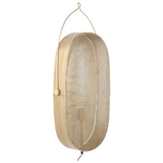 Lampada da parete in ottone ferro metallo paralume ovale luce camera da letto soggiorno design rustico