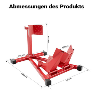 Cavalletto alzamoto per ruota anteriore, pneumatici da 17-21 pollici con larghezza 60-160 mm
