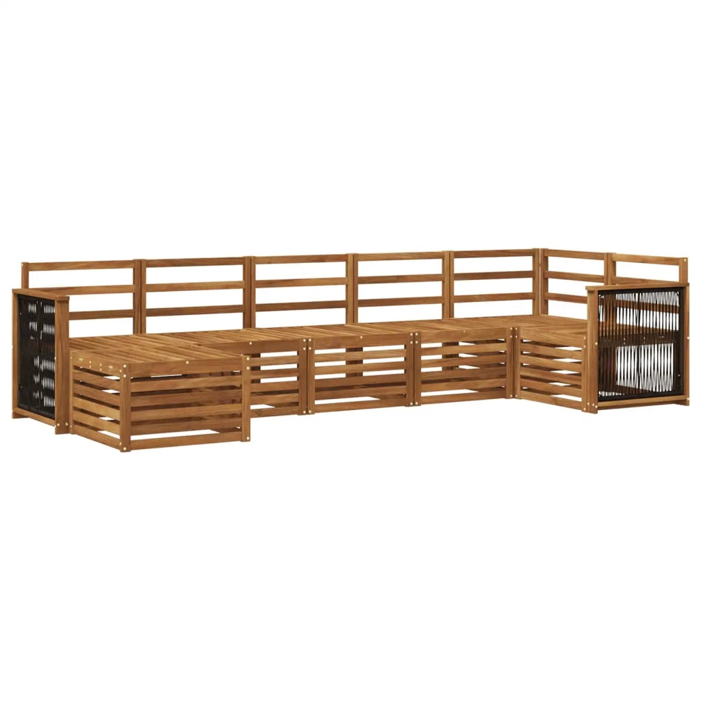 Set divano sezionale 6 pcs Naturale Legno di Acacia Massello 3384620