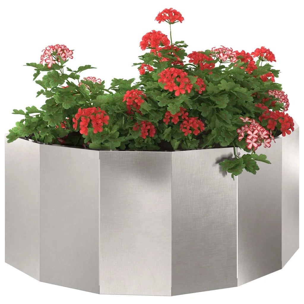 Fioriera-Vaso-Contenitore per Piante Argento 90 x 45 x 35 cm Acciaio inossidabile