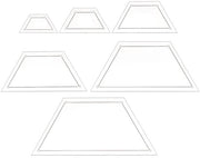 Set di stencil per cucito 6 pezzi - Righello a metà - Linea rettilinea in acrilico - Per patchwork - Taglio di disegni - Creazione di coperte da cucito - Strumenti per cucito