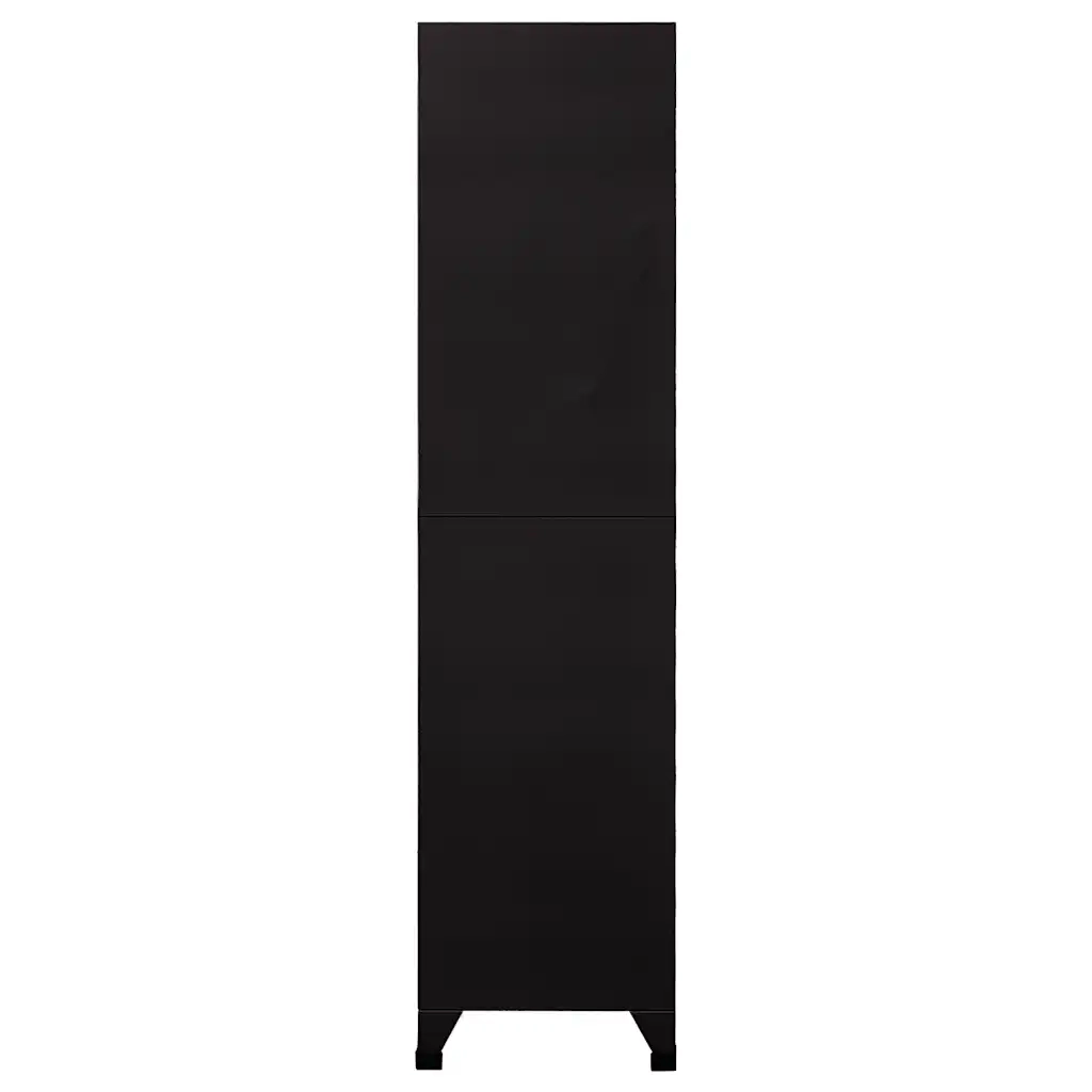Armadietto con Serratura Nero 90x40x180 cm in Acciaio cod mxl 51457