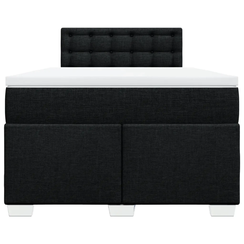 Giroletto a Molle con Materasso Nero 120x200 cm in Tessuto 3288171