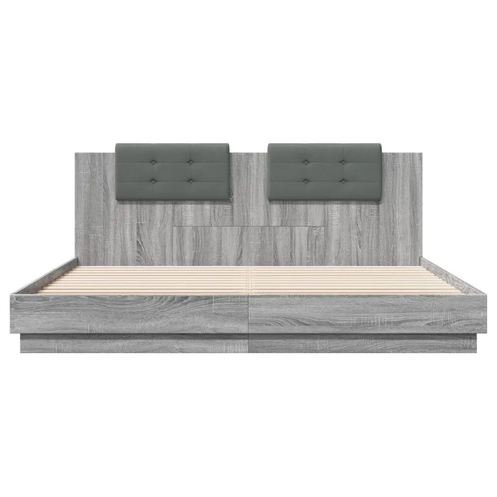 Giroletto Testiera Grigio Sonoma 200x200 cm Legno Multistrato 3209896