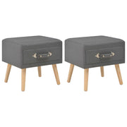 Comodino comodino cassettiera armadio mobili camera da letto 2 pz tessuto grigio scuro 40x35x40 cm 1402114