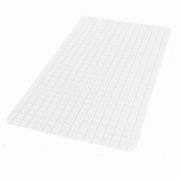 Trade Shop - Tappeto Tappetino Antiscivolo Bagno Arredo 69x39 Cm Bianco Con Quadratini 69816 -