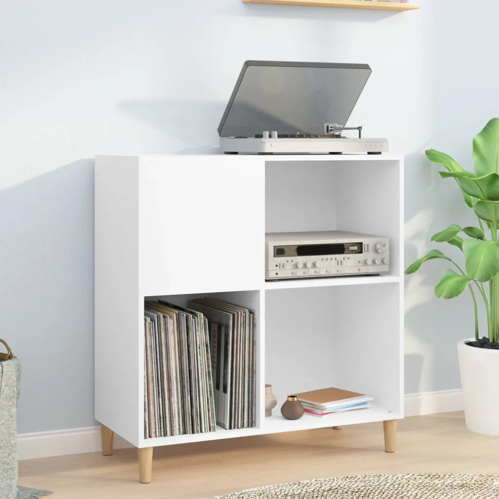 Mobile Porta Dischi Bianco 84,5x38x89 cm in Legno Multistratocod mxl 126499